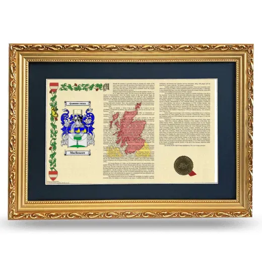MacRowatt Deluxe Armorial Landscape Framed - Gold