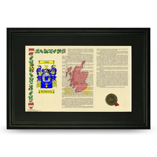 Macskimming Deluxe Armorial Landscape Framed- Black