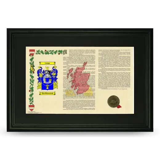 Macskimmink Deluxe Armorial Landscape Framed- Black