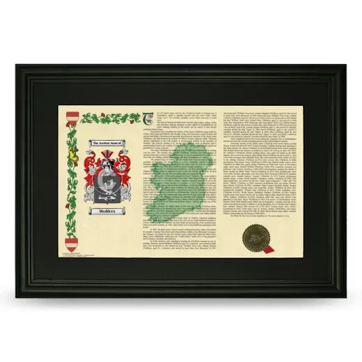 Maddern Deluxe Armorial Landscape Framed- Black