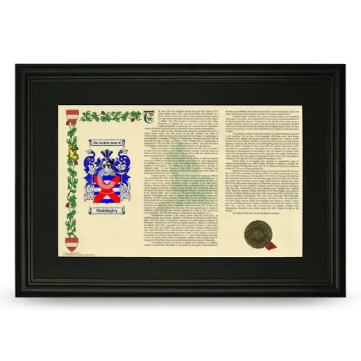 Maddingley Deluxe Armorial Landscape Framed- Black