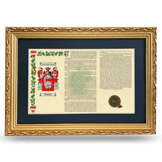 Madejski Deluxe Armorial Landscape Framed - Gold