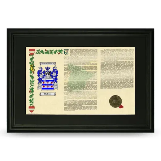 Maderas Deluxe Armorial Landscape Framed- Black