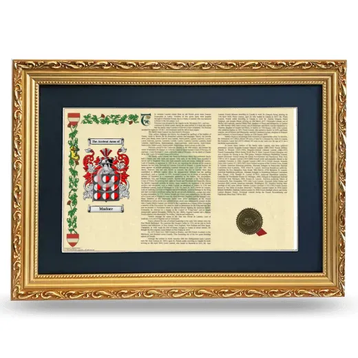 Madore Deluxe Armorial Landscape Framed - Gold