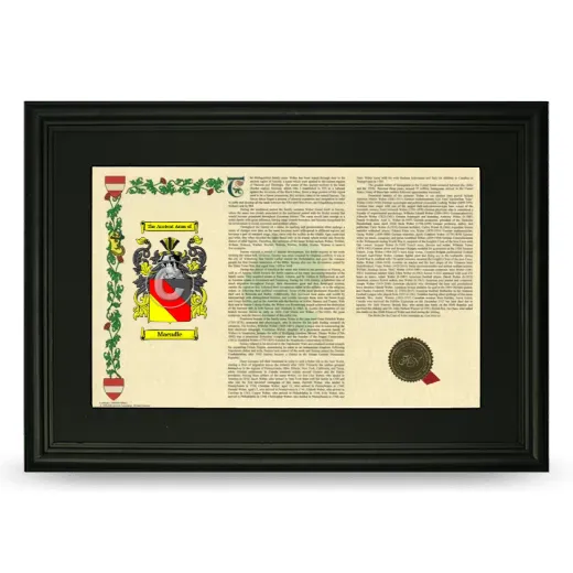 Maendle Deluxe Armorial Landscape Framed- Black