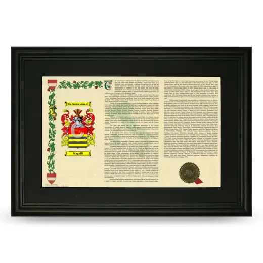 Magalli Deluxe Armorial Landscape Framed- Black
