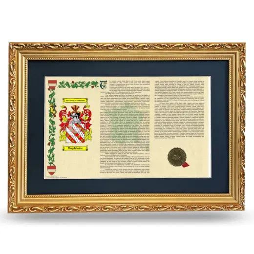 Magdelaine Deluxe Armorial Landscape Framed - Gold