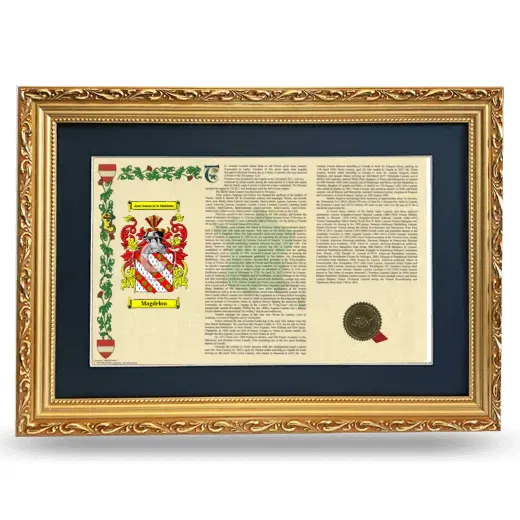 Magdelon Deluxe Armorial Landscape Framed - Gold