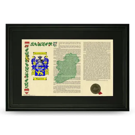 Maggaurant Deluxe Armorial Landscape Framed- Black
