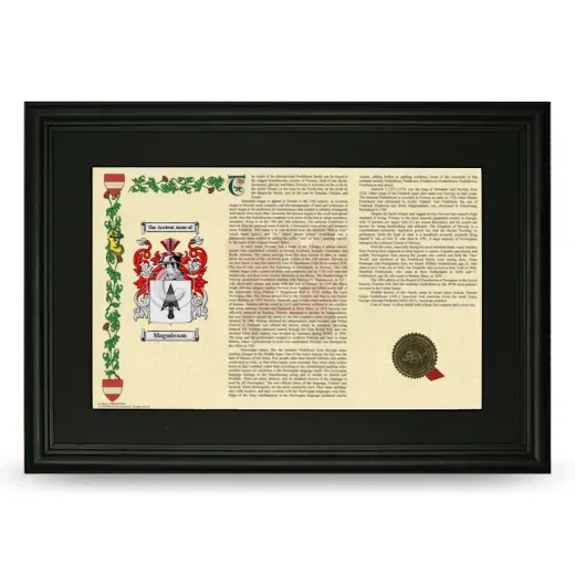 Magnússon Deluxe Armorial Landscape Framed- Black