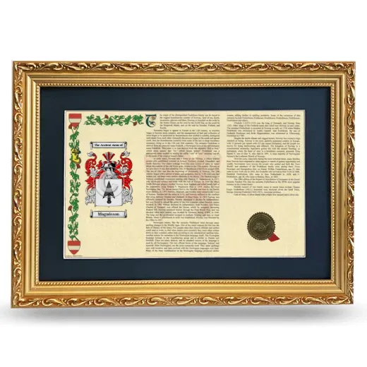 Magnússon Deluxe Armorial Landscape Framed - Gold