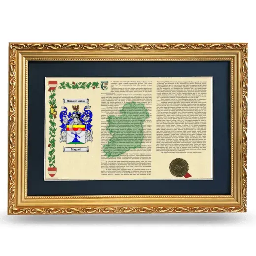 Magnel Deluxe Armorial Landscape Framed - Gold