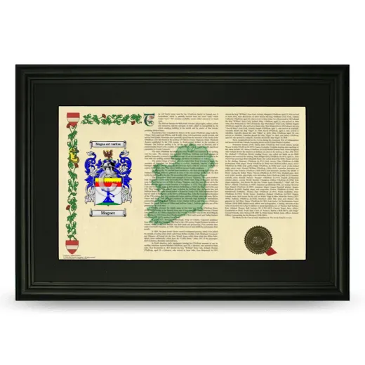 Magner Deluxe Armorial Landscape Framed- Black