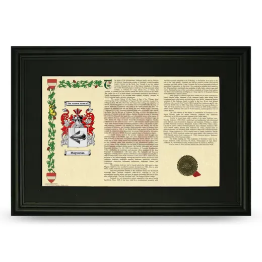 Magnuson Deluxe Armorial Landscape Framed- Black