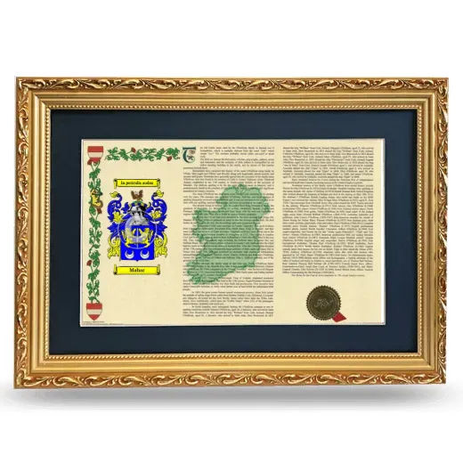 Mahar Deluxe Armorial Landscape Framed - Gold