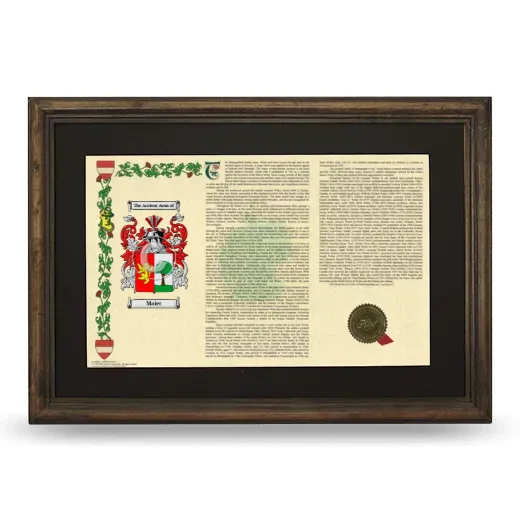 Maier Deluxe Armorial Landscape Framed - Brown