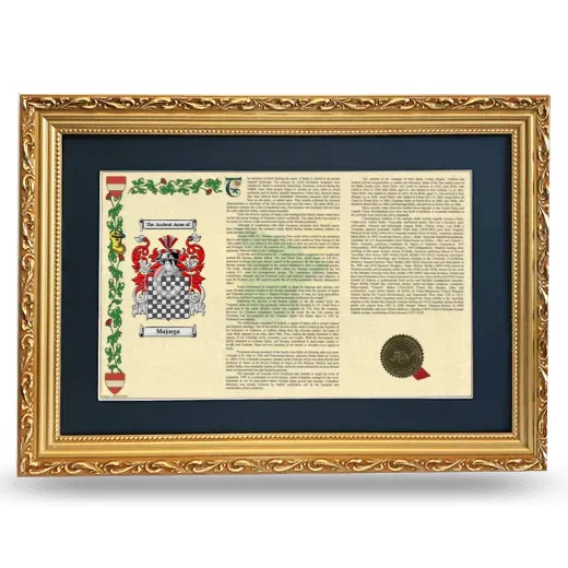 Majorga Deluxe Armorial Landscape Framed - Gold