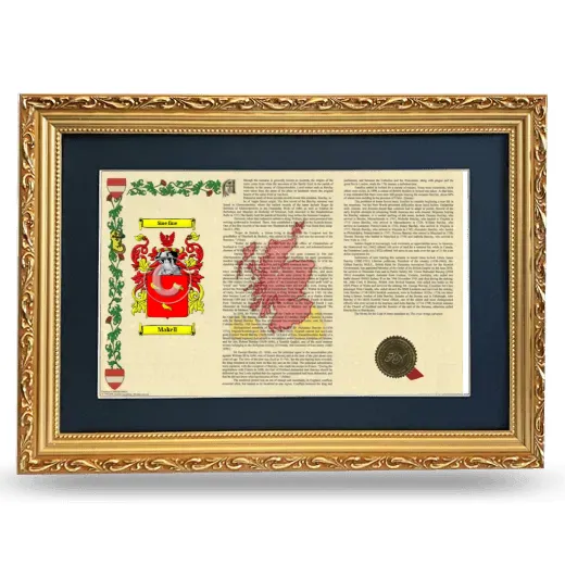 Makell Deluxe Armorial Landscape Framed - Gold