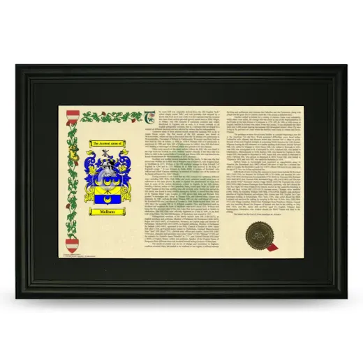 Malison Deluxe Armorial Landscape Framed- Black