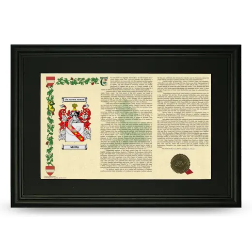 Mallby Deluxe Armorial Landscape Framed- Black