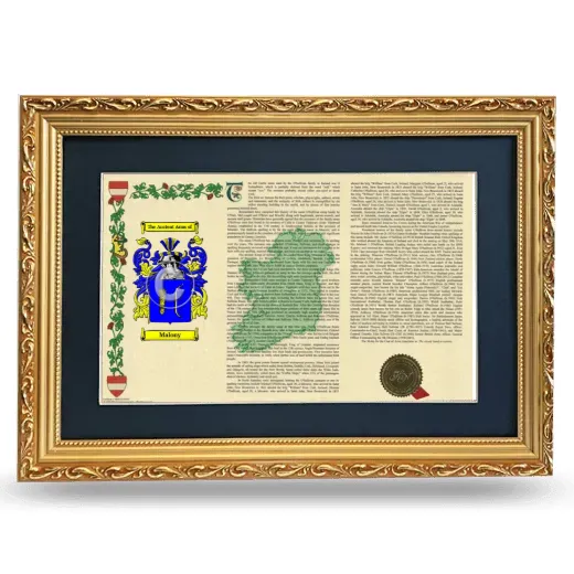 Malony Deluxe Armorial Landscape Framed - Gold