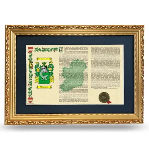 Manaham Deluxe Armorial Landscape Framed - Gold