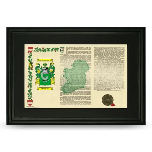Manahen Deluxe Armorial Landscape Framed- Black