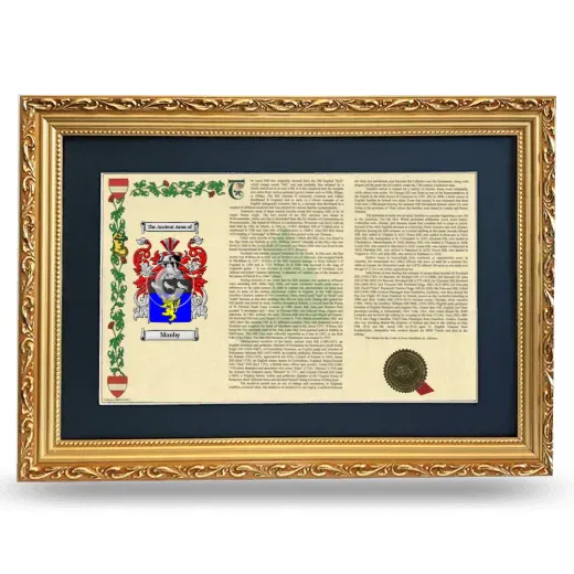 Manby Deluxe Armorial Landscape Framed - Gold