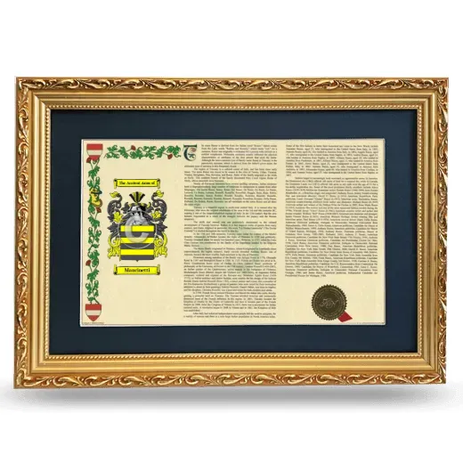 Mancinetti Deluxe Armorial Landscape Framed - Gold