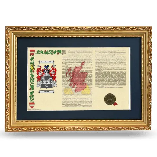 Mand Deluxe Armorial Landscape Framed - Gold