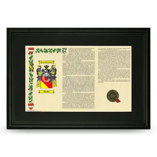 Mandel Deluxe Armorial Landscape Framed- Black