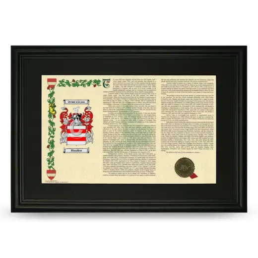 Mandrys Deluxe Armorial Landscape Framed- Black