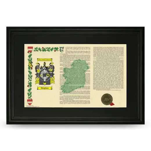 Mangham Deluxe Armorial Landscape Framed- Black