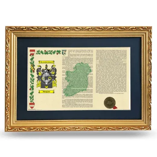 Mangone Deluxe Armorial Landscape Framed - Gold