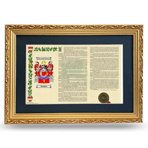 Mankins Deluxe Armorial Landscape Framed - Gold
