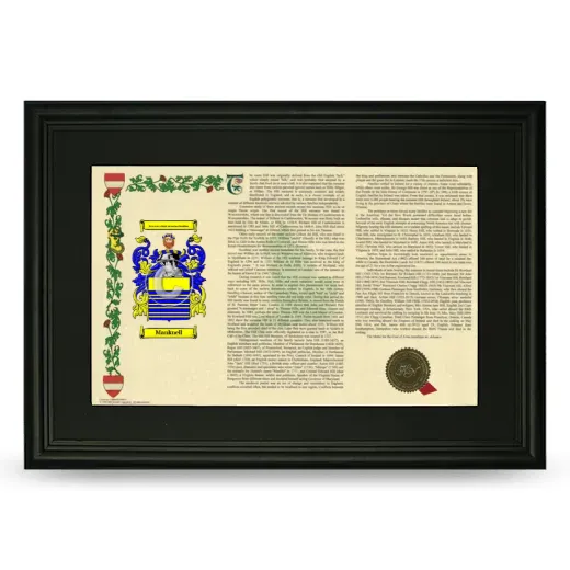 Manknell Deluxe Armorial Landscape Framed- Black