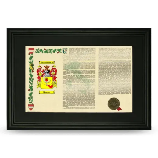 Mantova Deluxe Armorial Landscape Framed- Black