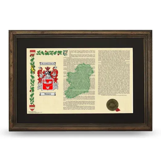 Manyan Deluxe Armorial Landscape Framed - Brown
