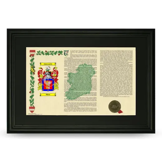 Mara Deluxe Armorial Landscape Framed- Black