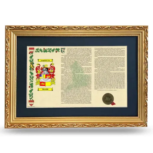 Marable Deluxe Armorial Landscape Framed - Gold