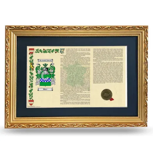 Marc- Deluxe Armorial Landscape Framed - Gold