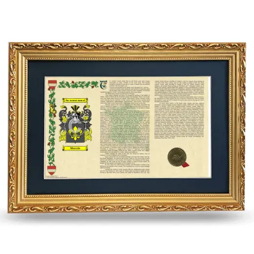 Marcais Deluxe Armorial Landscape Framed - Gold