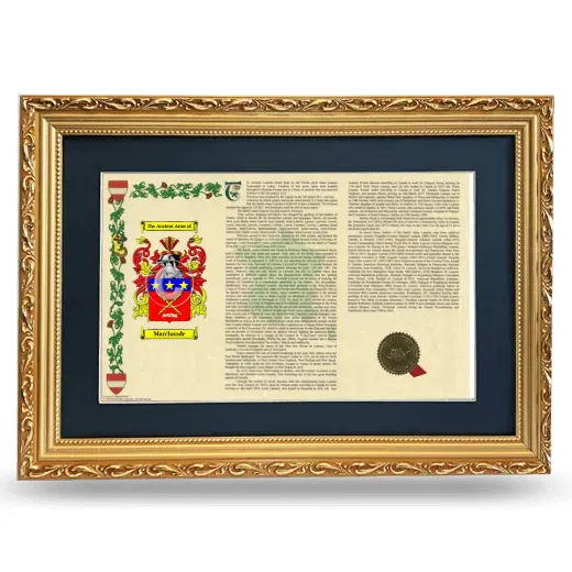 Marchande Deluxe Armorial Landscape Framed - Gold