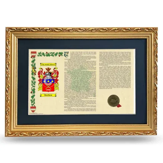 Marchent Deluxe Armorial Landscape Framed - Gold