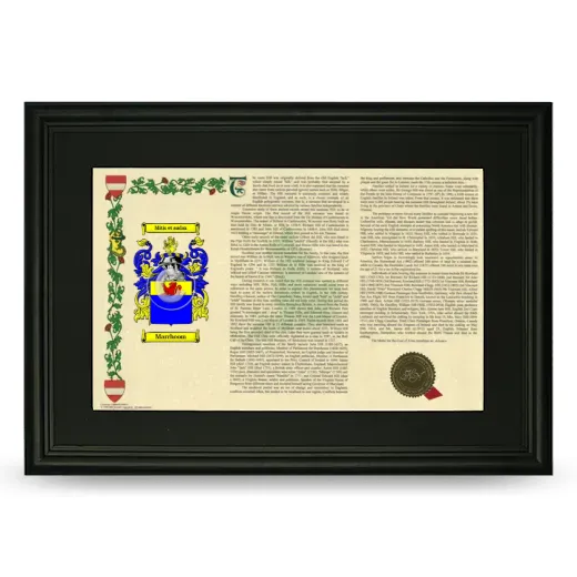 Marchoom Deluxe Armorial Landscape Framed- Black