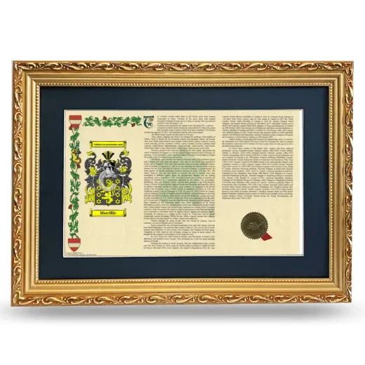 Marcillie Deluxe Armorial Landscape Framed - Gold
