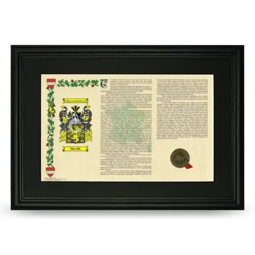 Marcilly Deluxe Armorial Landscape Framed- Black