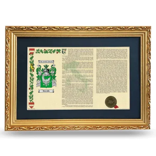 Marcolla Deluxe Armorial Landscape Framed - Gold