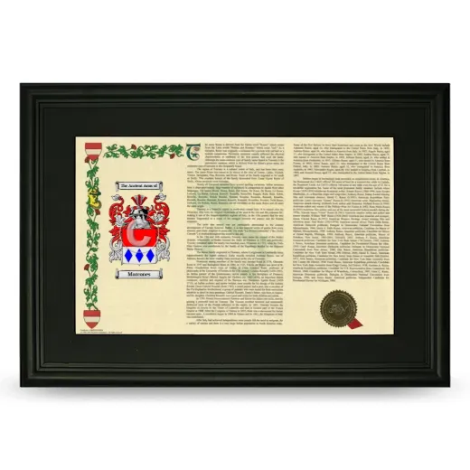 Marcones Deluxe Armorial Landscape Framed- Black