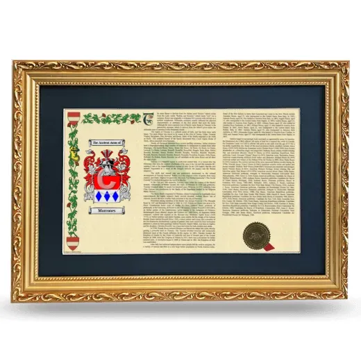 Marcones Deluxe Armorial Landscape Framed - Gold